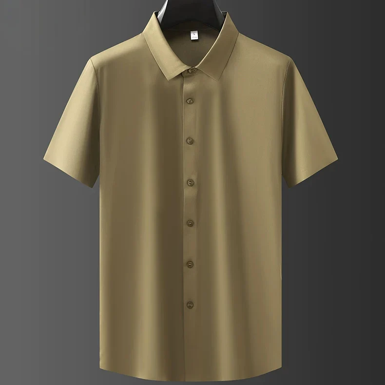 NoirSheen Luxe Satin Half Sleeve Shirt - Image 7