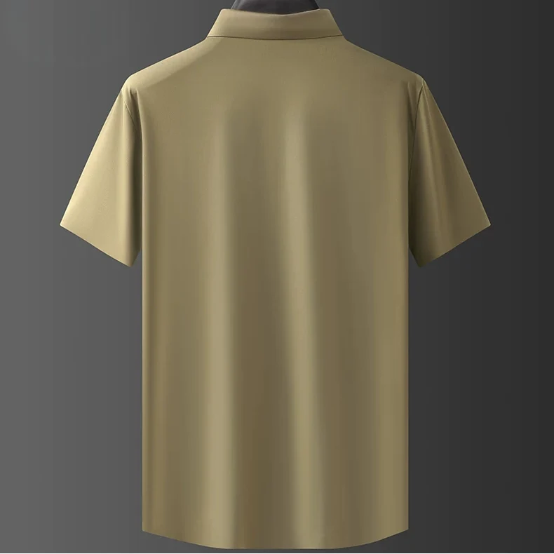 NoirSheen Luxe Satin Half Sleeve Shirt - Image 8